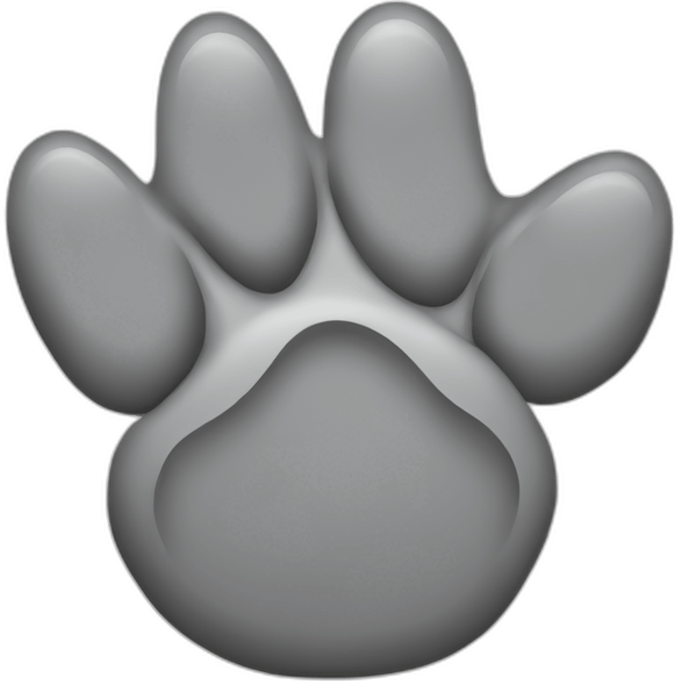 dog paw grey emoji