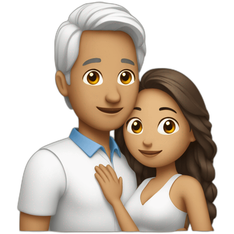 pareja blanca embarazada  emoji