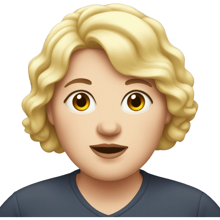 Fat white woman emoji