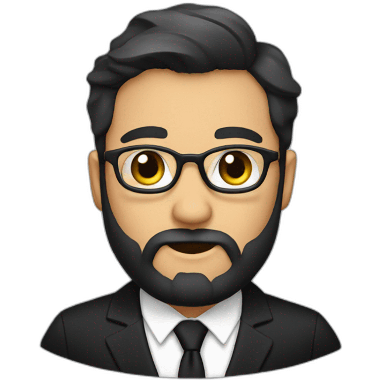 bearded freremason wearing black suit emoji