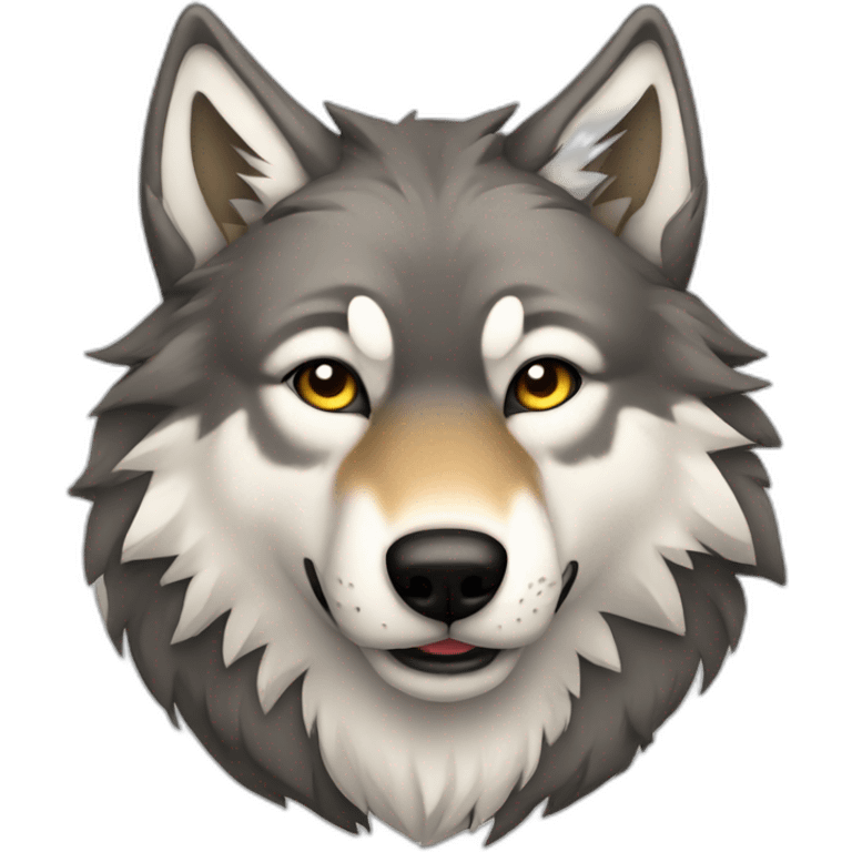 Wolf auf emoji