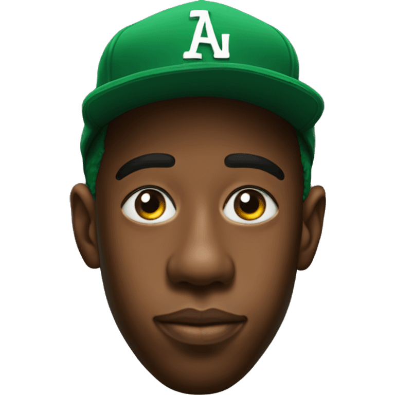 Tyler the creator with dark green hat emoji