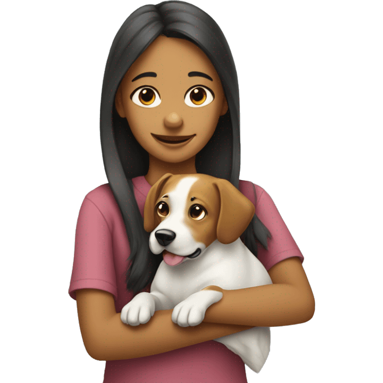 dog with girl emoji