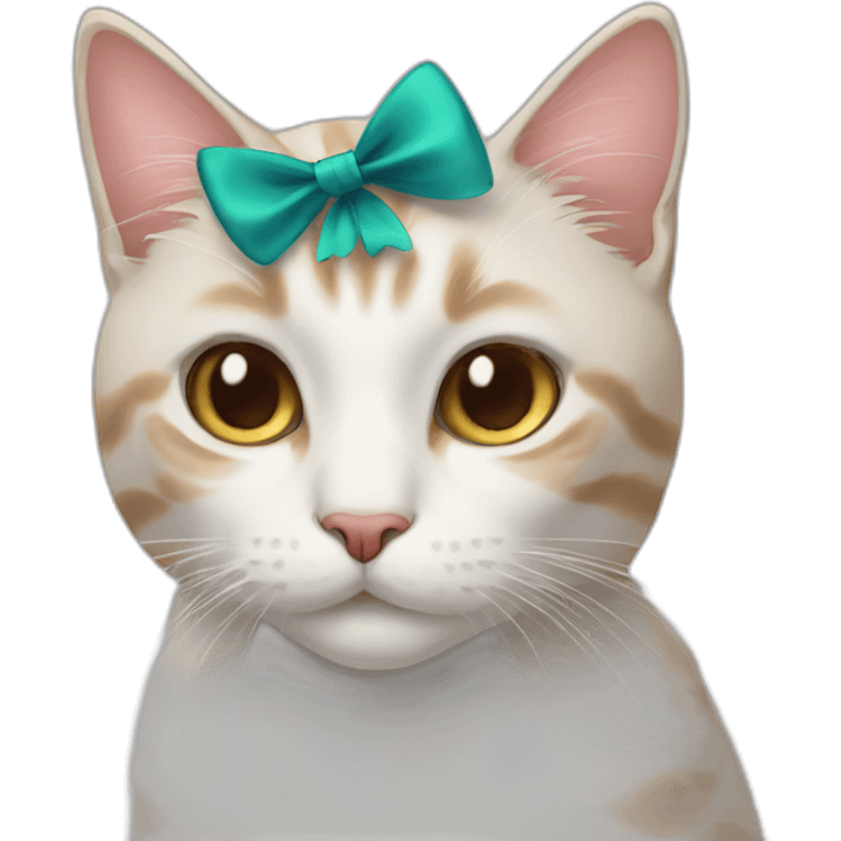 Cat with a bow emoji