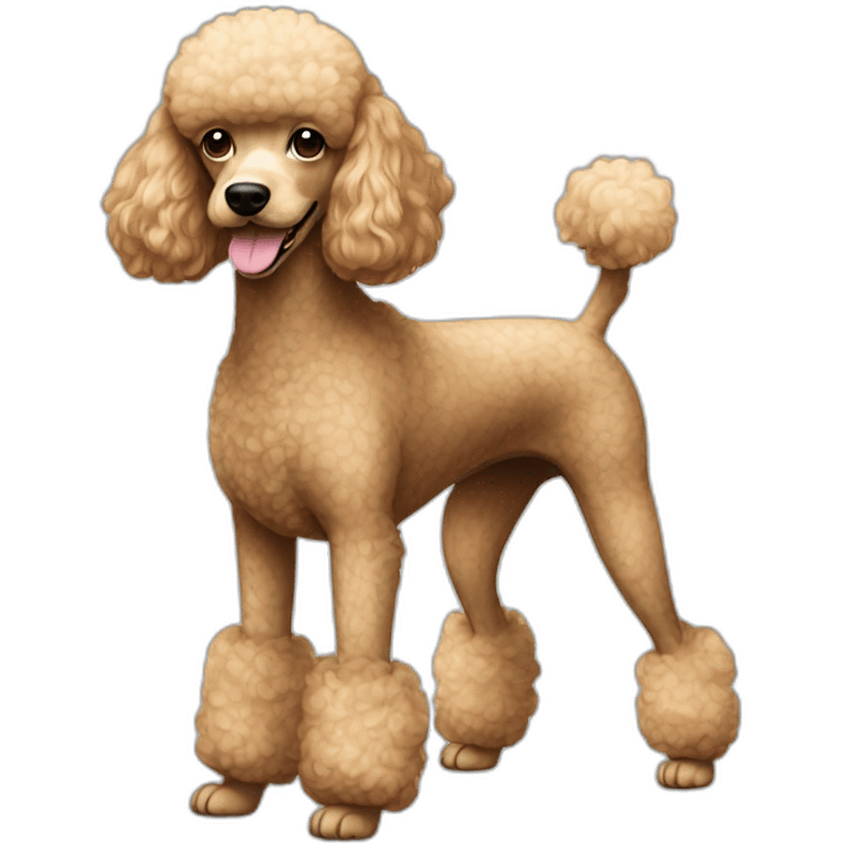 Dog Standart Poodle full body emoji