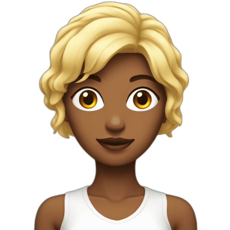 Femme sexy avec beau corp emoji