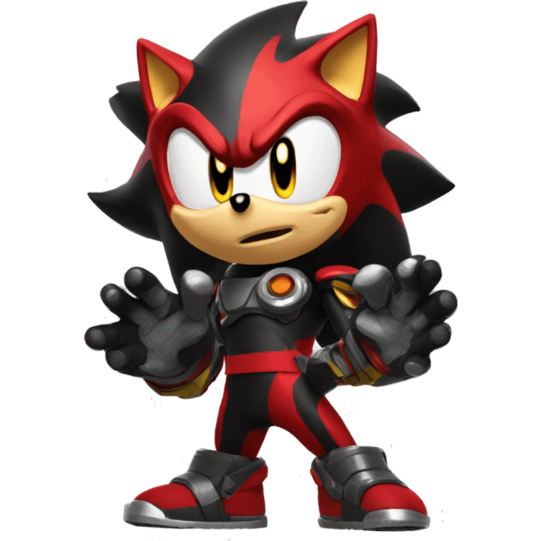 Shadow the Hedgehog emoji, character from sonic emoji