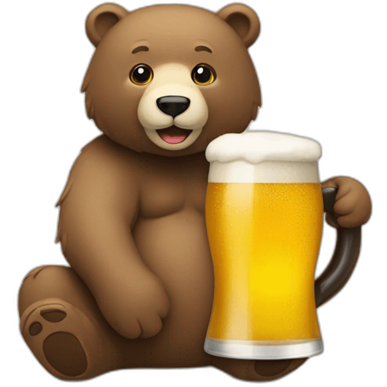 Ours qui boit biere emoji