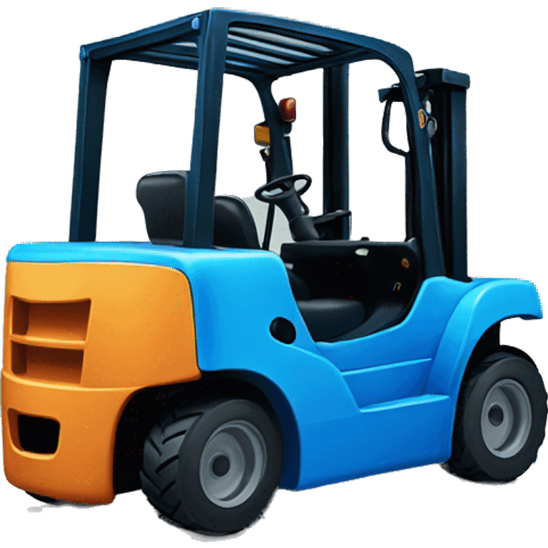 Blue forklift side profile emoji