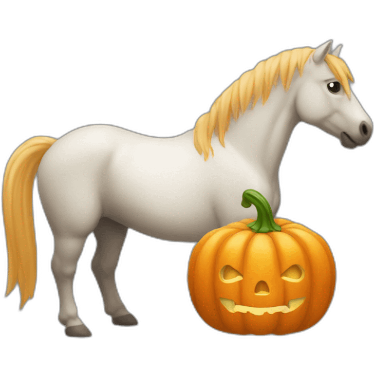 Citrouille tête de cheval emoji