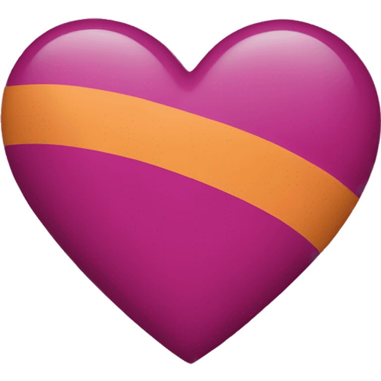 Heart lesbian flag emoji