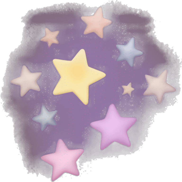 Three small, five-pointed stars grouped together. The stars have a slightly elongated shape, giving them a twinkling effect. They vary in size, with the largest star in the center and two smaller stars on either side.  emoji