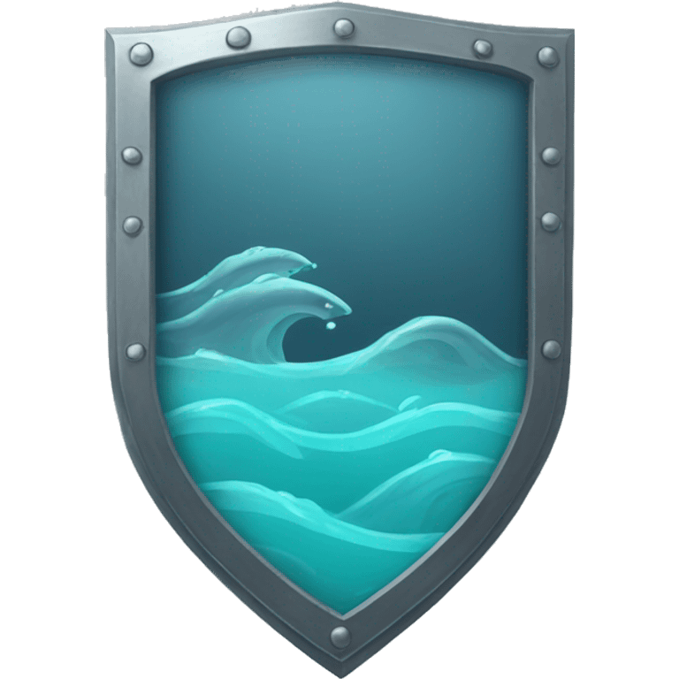 A shield prodect form  water waves. emoji