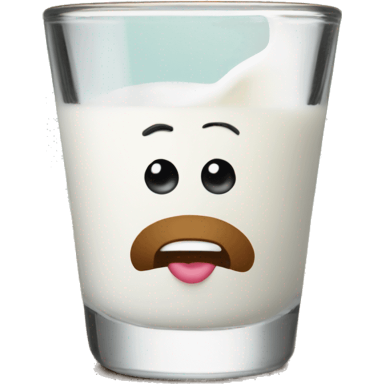 Milk in shot glass emoji