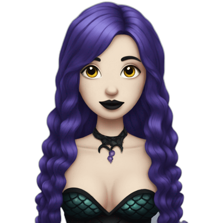 goth mermaid emoji