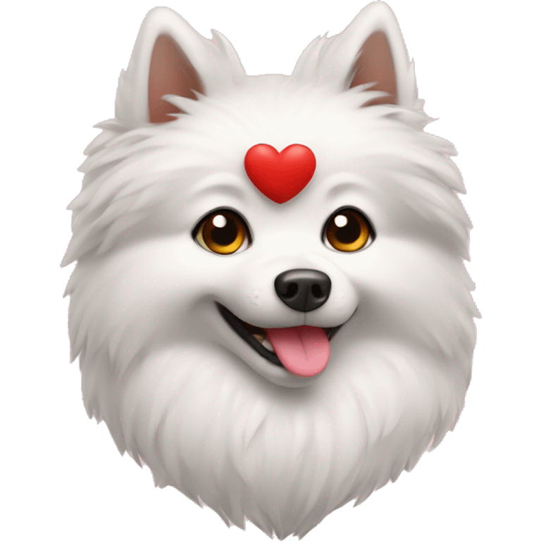 spitz with heart emoji