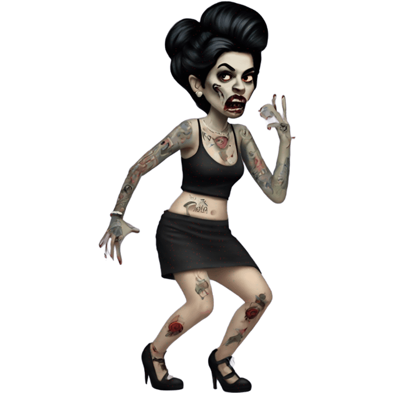 amy winehouse zombie dancing with tattoos emoji