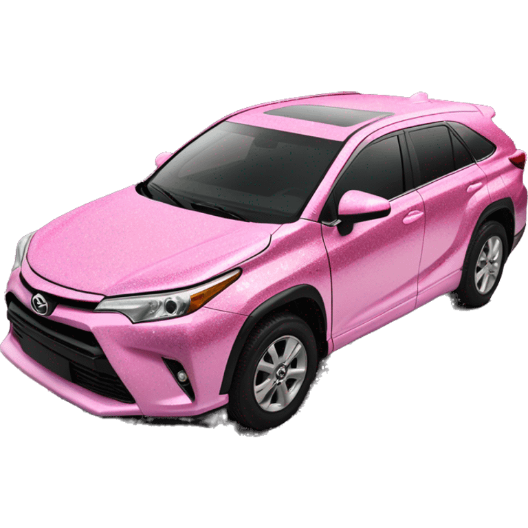 Pink ombre Toyota XSE with lots of glitter emoji