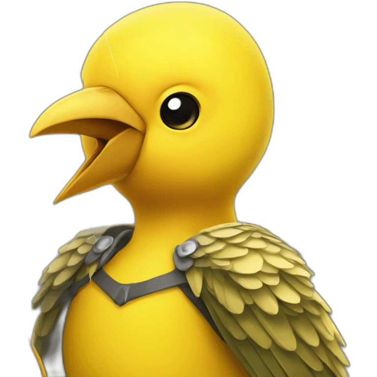 archery yellow bird  hummanoid emoji