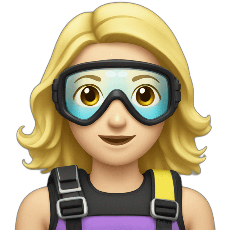 Caucasian female diver emoji