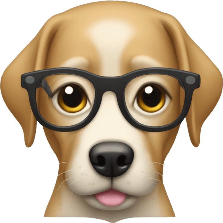 Lab with glasses emoji