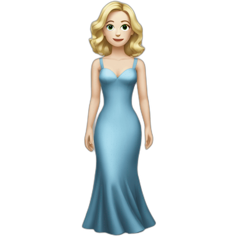 blonde Emily blunt wearing dress emoji