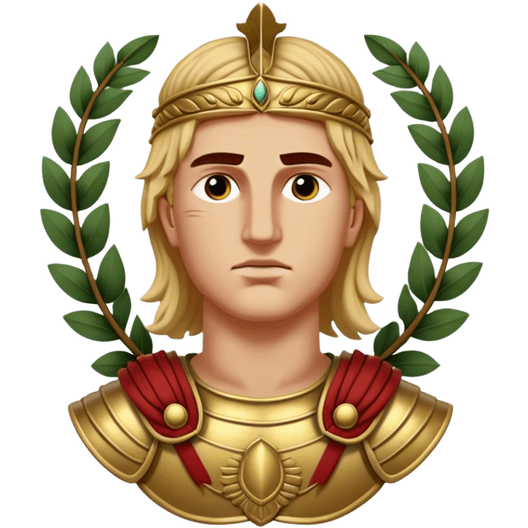 Cinematic Realistic portrait of Alexander the Great, depicted with photorealistic detail as a commanding historical conqueror, featuring sharp, lifelike facial features, meticulously rendered ancient Macedonian armor, and a laurel wreath, illuminated by natural, dramatic lighting that highlights his youthful determination and legendary presence. emoji