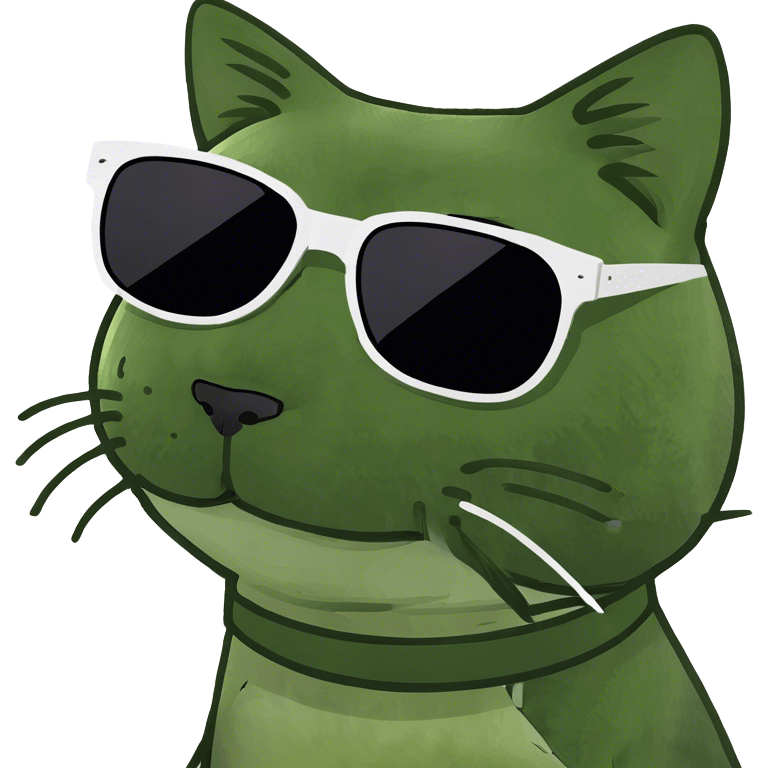 Cat with sunglasses emoji