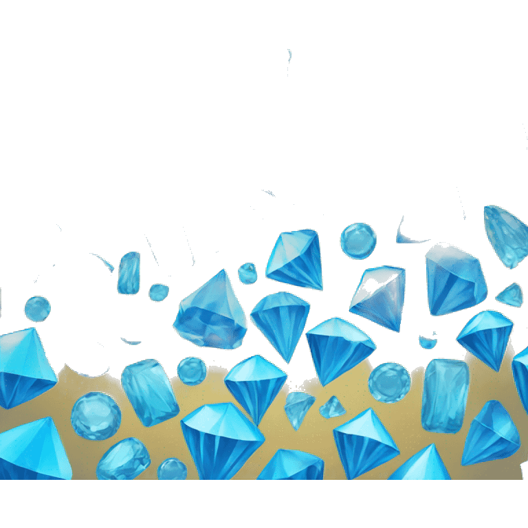 Blue birthday diamond fun  emoji