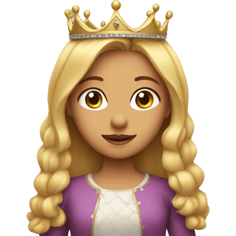 Girl with a crown  emoji