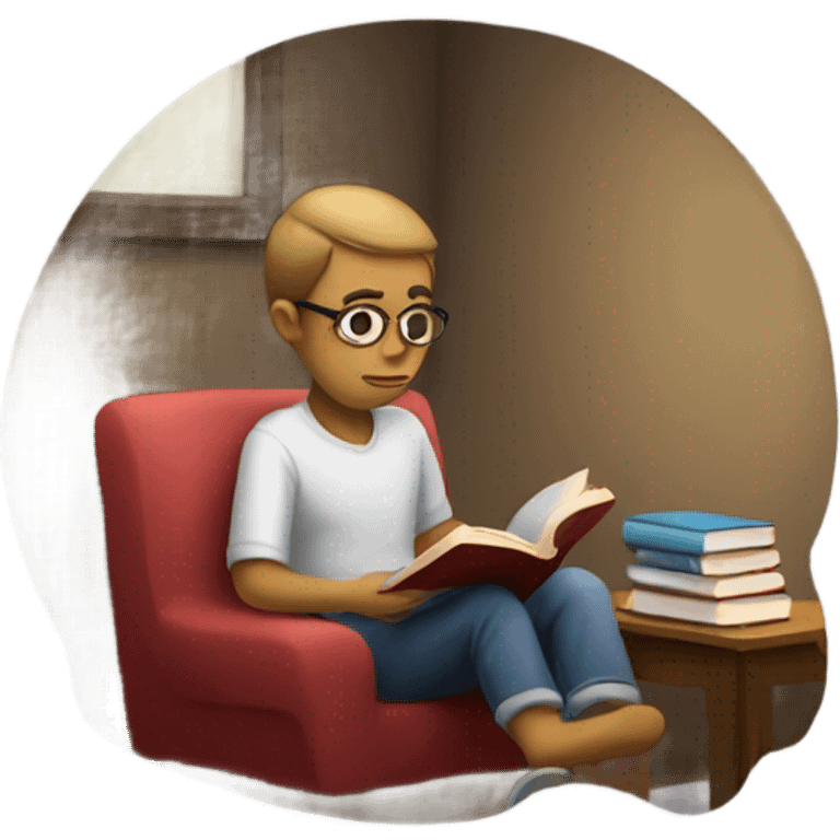 Person sitting reading a book emoji