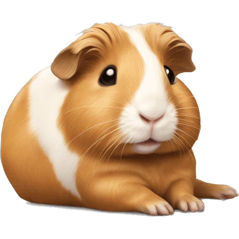 Guineapig laying down very cute but realistic emoji