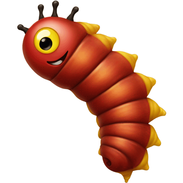 Red larva with yellow larva  emoji