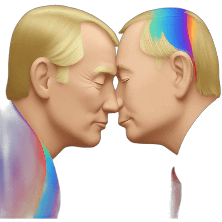 trump-and-putin-kissing,-lgbtq+ friendly, positivity, inclusiveness emoji