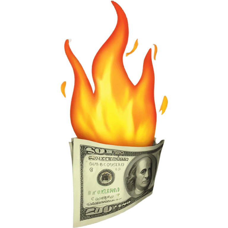 cash on fire emoji