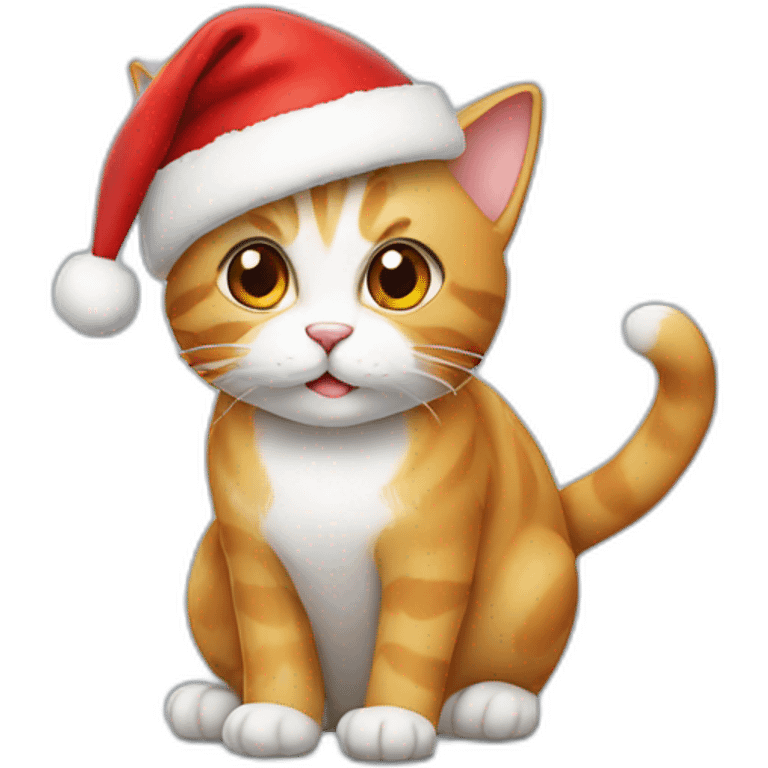 cat in santa hat emoji