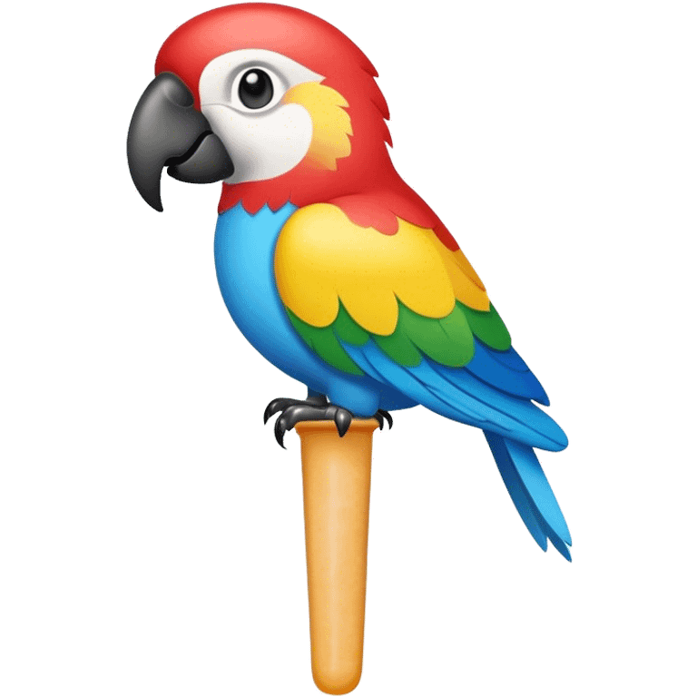 Ice pop with parrot design emoji