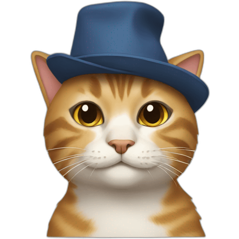 A cat with a hat emoji