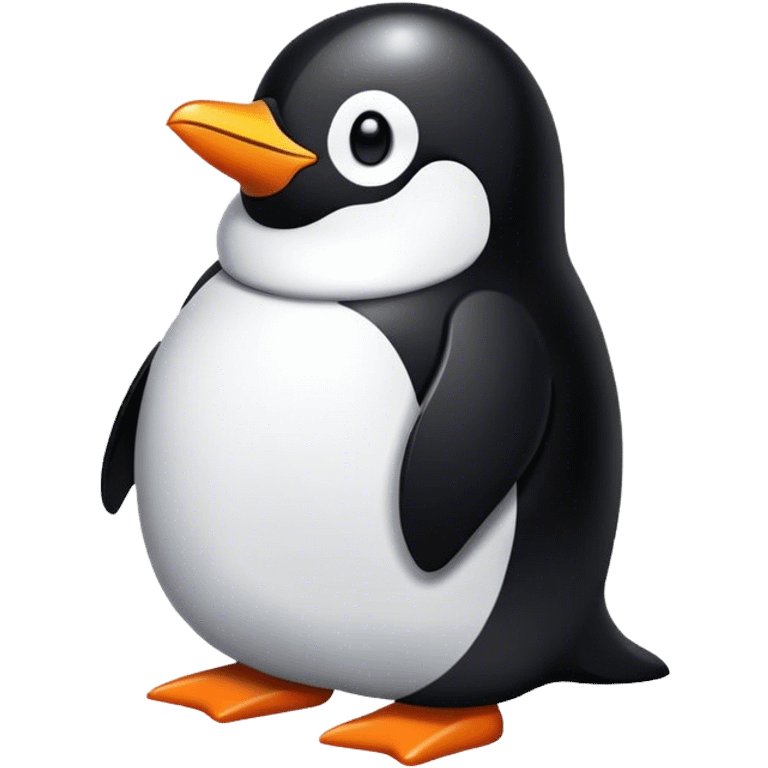 I want the Linux Tux penguin mascot. Make it look retro and like the old linux mascot. emoji