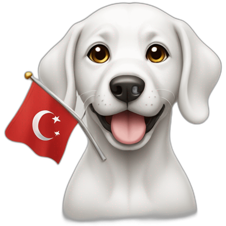 dog with turkish flag emoji