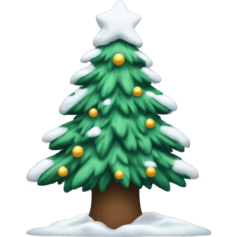 christmas tree with a snow on top emoji