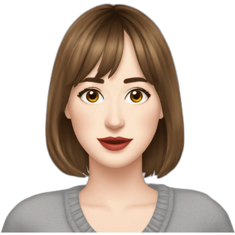 dakota johnson coupe carré emoji