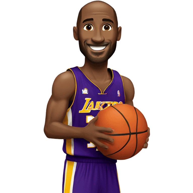 Kobe Bryant with basketball  emoji