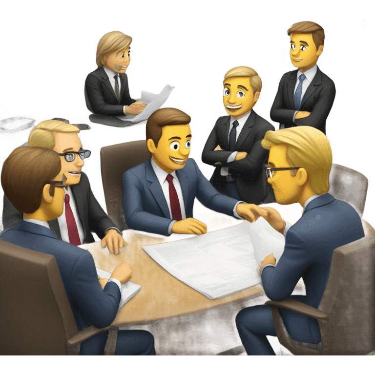 white men board meeting emoji