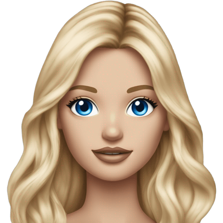 Realistic victoria secret model blonde blue eyes  emoji