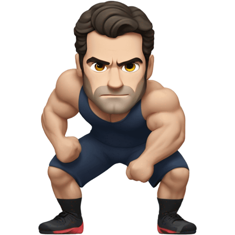 Henry Cavill lifting weights  emoji