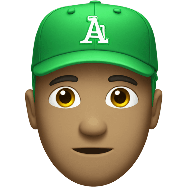 Giant green baseball hat emoji