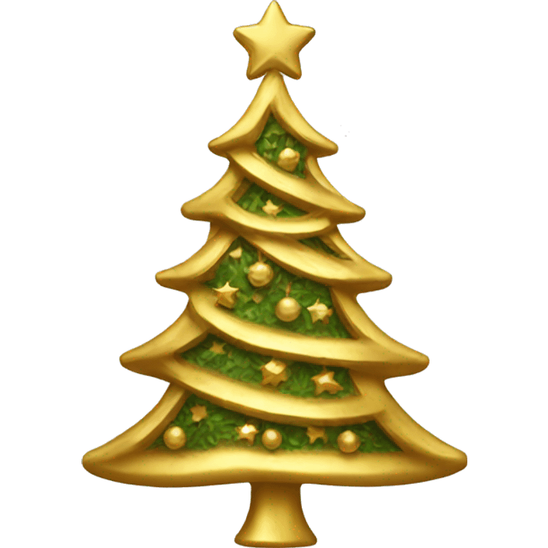 gold christmas tree emoji