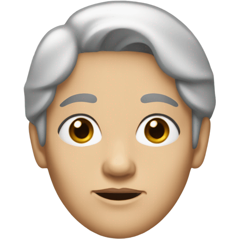 Thin faced old woman black hair emoji