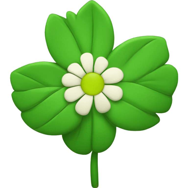 6 leaf green flower emoji